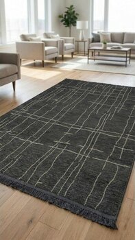 Etka Home Lara Antrasit Şönil Dokuma Halı - 80 x 160 cm