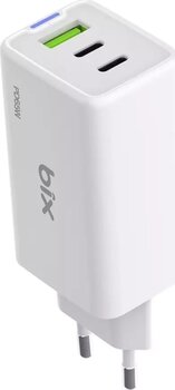 Bix BX3P66G Beyaz 2xType-C 1xUSB-A Hızlı şarj adaptörü
