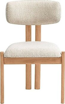 Gazzini Furniture Espoo Iskandinav Ahşap Bohem Sandalye - Naturel - Beyaz