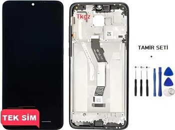 Xiaomi Redmi Note 8 Pro Lcd Ekran Dokunmatik Orijinal Kalite Çıtalı Siyah + Tamir Seti