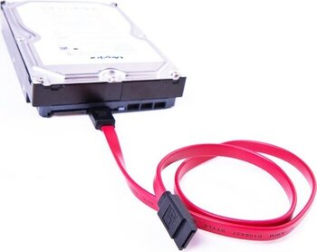 Ropcomp HDD SSD DVD Rom Sata 3.0 Veri Kablosu 6.0 Gbps (Kırmızı – Düz) - Kırmızı