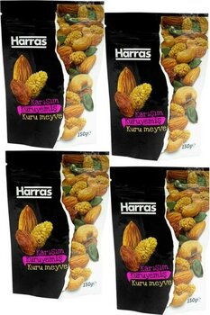 Harras Yerli Premium Lüks Karışık Kuruyemiş Kuru Meyve 4 Adet x 150 gr - 600 gr