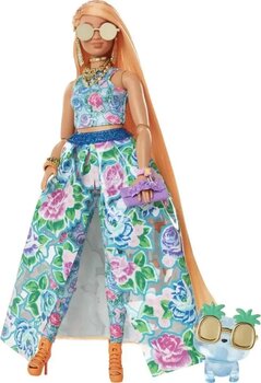 Barbie Extra Fancy - Çiçekli Kostümlü Bebek HHN14, Şık Bebek ve Yavru Kedisi Oyun Seti