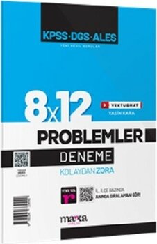 Marka Yayınları 2025 Kpss Dgs Ales Yeni Nesil 8X12 Tamamı Video Çözümlü Problemler Deneme