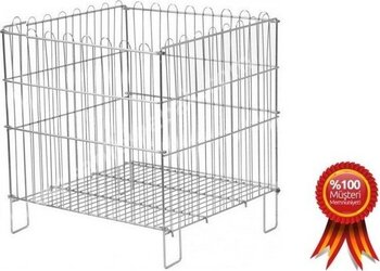 Katlanır Havuz Sepet - Krom ve Galvaniz Kaplı Havuz Sepet 60X80 cm - 60 x 80 cm