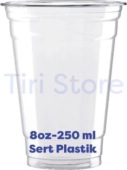 Tiri Store Sert Plastik Plastik 50 adet 250 ml Bardak