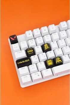 Makerpax Valorant Chamber Keycaps, Q-E-X-C Mekanik Klavye Tuşu - Cherry Mx