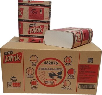 Mixpink Z Katlama Havlu Peçete 200'lü 12 Adet