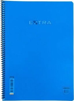 Glanart Mavi Spiralli A4 Çizgili 96 Yaprak Defter