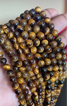 Ellanın Çarşısı Kaplan Gözü 8 mm Doğal Taş Boncuk