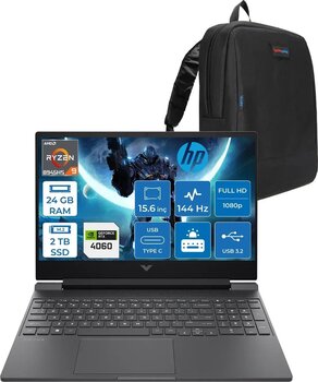 Hp Victus W15FB3006NT Ryzen 9 8945HS Aı 24GB Ddr5 2tb SSD 8GB/RTX4060 300NITS 15.6" Fhd IPS 144Hz Freedos Gaming Taşınabilir Bilgisayar WB82WCEAF04+ZETTAÇANTA