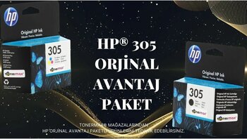HP Deskjet 2721 305 Avantaj Paket Siyah ve Renkli Kartuş