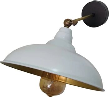 My Lights Retro Rustik Beyaz Içi Altın Metal Sarkıt Avize Aplik (549236499) Beyaz
