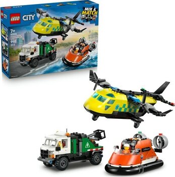 LEGO® City Uçak, Servis Kamyonu ve Hoverkraft Karışımı - Acil Durum Araçları Oyuncak Yapım Seti - 60505