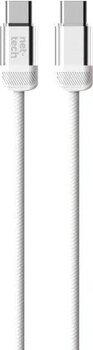 Nettech NT-DC47 100 cm Beyaz Type-C to Type-C Şarj ve Data Kablosu