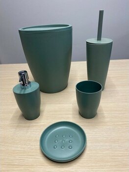 Primanova Pure 5 Parça Banyo Seti Kolay Temizlik ve Estetik Nil Yeşili Renk Seçeneği