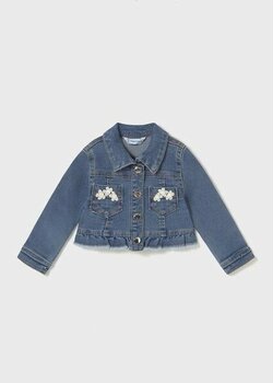 Mayoral Kız Bebek Fırfırlı Denim Ceket 1-3 Yaş Mavi - 2 Yaş