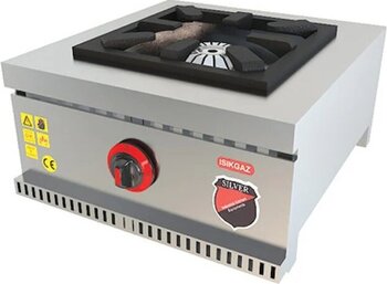 Işıkgaz Silverinox Endüstriyel Doğalgazlı Set Üstü Midi Tekli 1 Gözlü Ocak