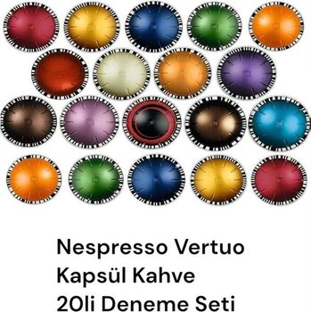 Nespresso Vertuo Espresso / Double Espresso / Lungo 20’li Karışık Kapsül Kahve Deneme Seti (Vertuo Makine Uyumlu) - 2 Paket