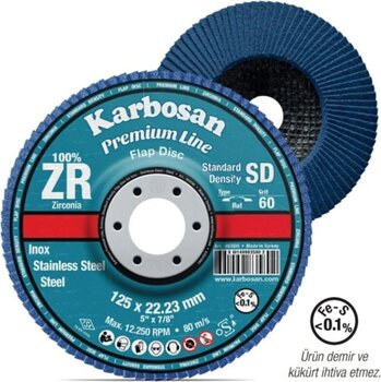 KARBOSAN 115 Mm Premium Line Zr Flap Disk 60 Kum