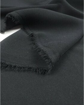 Kumaş Parça Simsiyah Renkte Krep Kumaş (En 140 cm x Boy 230 Cm) - Renkli - 230 cm