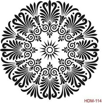 Cadence Home Dekor Stencil HDM114 25 x 25 - Renkli