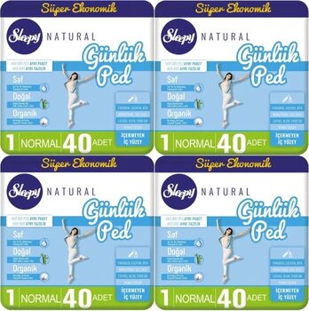 Sleepy Natural Günlük Ped Normal 160 Adet Süper Ekonomik Pk (4Pk*40)