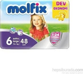 Molfix Bebek Bezi Comfort Fix Dev Ekonomi 6 Beden 48 Adet