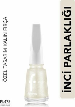 Pearly Yarı Transparan & Parlak Bitişli Sedefli Oje (PL478 Shine Pearl) 8682536104470 - BEYAZ