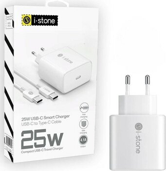 Storemax 15-15 Pro- 15 Pro Max Uyumlu Ka-25 25W Smart Şarj Adaptörü + Type-C To 25W - Ahşap