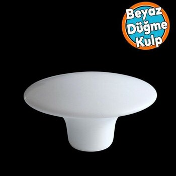 Nzb Mobilya Mutfak Dolap Dolabı Çekmece Kulpu Kulbu Plastik Dış Bükey Kulp Beyaz Renk