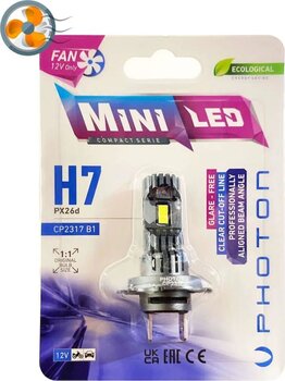 Citroen Ds5 2011-2015 Ile Uyumlu Photon Mini Fanlı H7 Kısa Led Far 16000 Lumens
