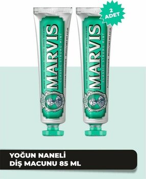 Marvis Beyazlatıcı Diş Macunu - Etkili Plak Temizliği, 2×85 ml, Nane Aromalı, Klasik ve Ekstra Ferahlatıcı