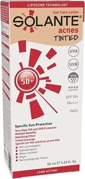 Solante Acnes Renkli Güneş Koruyucu Losyon SPF50+ 50 ml Bedensiz 15594058