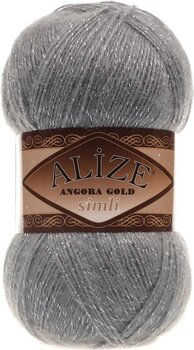 Alize Angora Gold Simli Kömür Gri (87) Süper ince El Örgü Ipi
