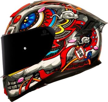 Sway 861 Carbon Desing Full Face Motosiklet Kaskı - L - Renkli