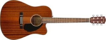 Fender CD-60SCE Dreadnought Cutaway 6 Tel Mahogany Akustik Gitar