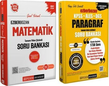 Pegem 2026 Kpss Ezberbozan Matematik ve Paragraf Soru Bankası Seti 2 Kitap