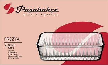 Paşabahçe Frezya Servis Tabağı 3'lü 140 x 85 mm