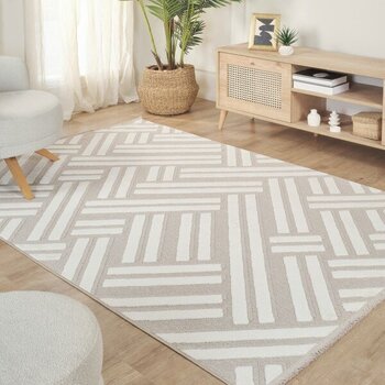 Kaşmir Halı Iskandinav Frida Beige 80X300 cm Salon Mutfak Halısı Yolluk - Bej - 80 x 300 cm