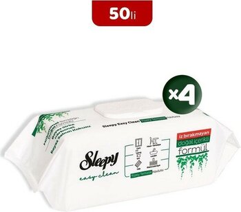 Sleepy Easy Clean Yüzey Temizlik Havlusu 50'li x 4