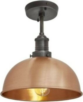 Rsylight Retro Metal Dekoratif Bakır Rustik Tekli Sarkıt Avize Çap 30 cm