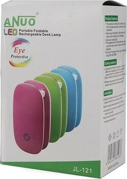 Rozia Tek Ebat Katlanır Öğrenci Masası Lambası LED Dokunmatik Çalışma Masası Lambası 21 LED Çok Renkli
