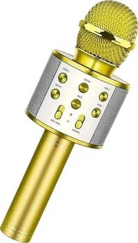 Altın Bluetooth USB SD Kart AUX Girişli Karaoke Mikrofon