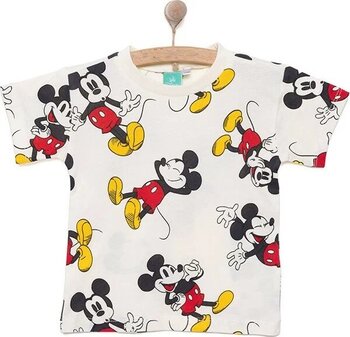 Disney Mickey Mouse Erkek Bej 9 Ay Bebek Tişört