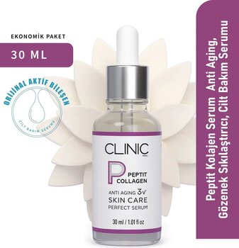 CLINIC PYROO Peptit Kolajen Serum – Anti Aging, Gözenek Sıkılaştırıcı, Cilt Bakım Serumu 30 ml