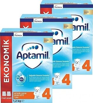 Aptamil 4 Çocuk Devam Sütü 1200 gr 3 Adet