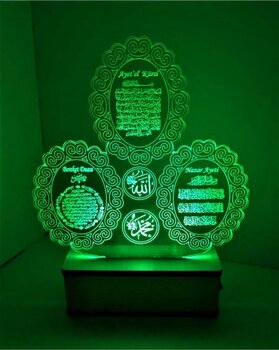 Bilge Lazer 3d Led Gece Lambası Sevgiliye Hediye Masa Lambası Dualı