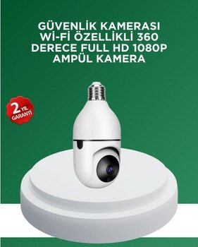 Marsilyan 1080P Gece Görüşlü Ampul Güvenlik Kamerası – Kablolu ve Kablosuz Seçenekli - 1