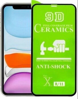 Techatech 9H Seramik Nano Full Kaplama Cam Siyah Apple iPhone 11 Ekran Koruyucu